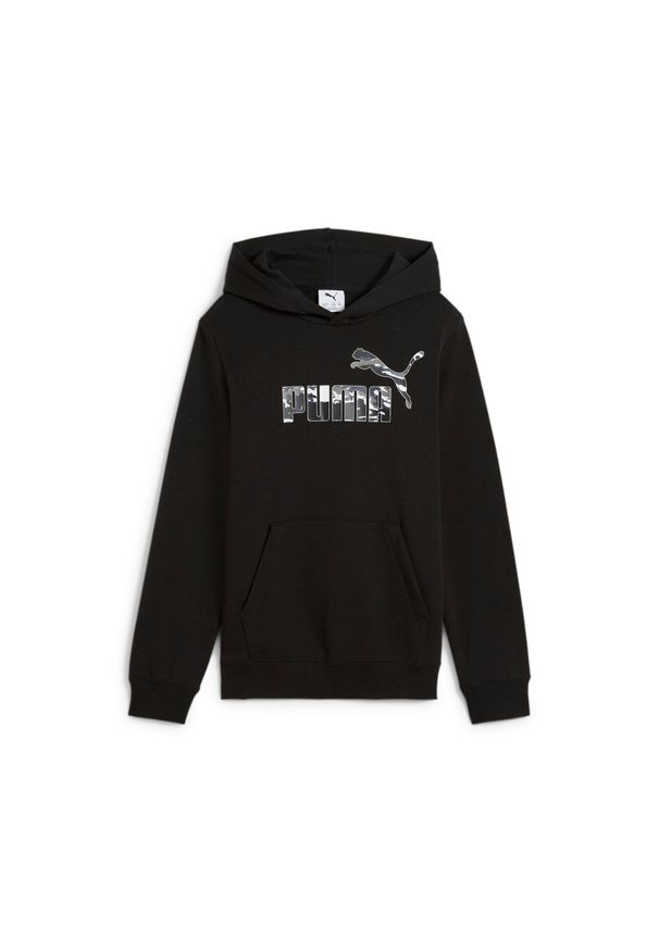 Bluza z kapturem dla dzieci Puma Camo. Typ kołnierza: kaptur. Kolor: czarny