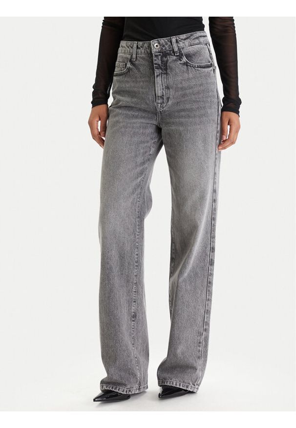 Patrizia Pepe Jeansy 8P0487/D1WZN-S757 Szary Regular Fit. Kolor: szary