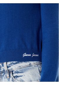 Guess Jeans Kardigan W5YR32 Z3HO2 Niebieski Regular Fit. Kolor: niebieski. Materiał: syntetyk #4
