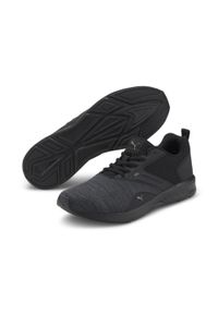 Buty do biegania dla dorosłych Puma Nrgy Comet Galaxy. Zapięcie: sznurówki. Kolor: wielokolorowy, czarny, szary. Materiał: materiał, syntetyk, tkanina. Szerokość cholewki: normalna