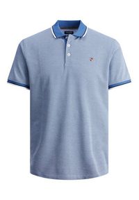 Jack & Jones - Jack&Jones Polo Bluwin 12169064 Niebieski Regular Fit. Typ kołnierza: polo. Kolor: niebieski. Materiał: syntetyk