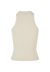 Urban Classics - Top Z Prążkowanym Tyłem Dla Kobiet. Kolor: brązowy. Materiał: prążkowany. Sport: turystyka piesza