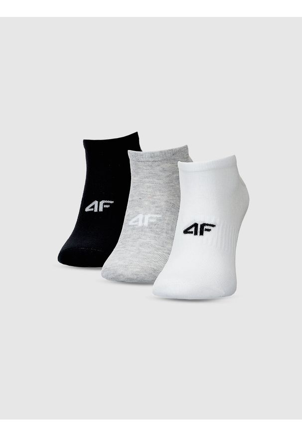 4f - 4F Skarpetki casual przed kostkę (3-pack) męskie - multikolor 39-42. Kolor: wielokolorowy. Materiał: bawełna, włókno, materiał, poliamid