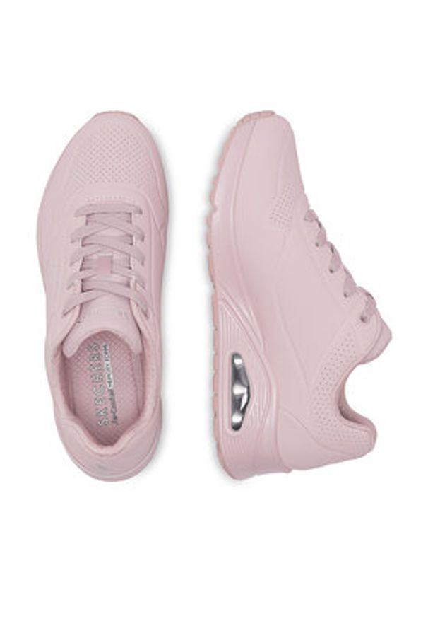 skechers - Skechers Sneakersy Uno Stand On Air 73690/LTMV Różowy. Kolor: różowy. Materiał: skóra