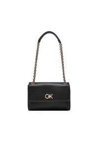 Calvin Klein Torebka Re-Lock Ew Conv Crossbody K60K611084 Czarny. Kolor: czarny. Materiał: skórzane