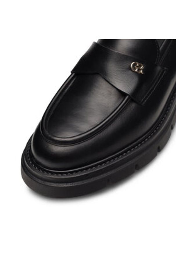 Gino Rossi Loafersy GRACE-I23-26372PE Czarny. Kolor: czarny. Materiał: skóra