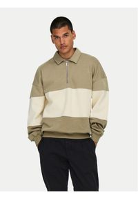 Only & Sons Bluza Byorn 22031400 Beżowy Oversize. Kolor: beżowy. Materiał: bawełna #1
