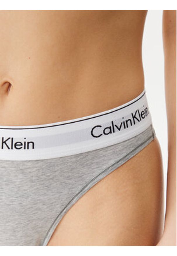 Calvin Klein Underwear Figi klasyczne z wysokim stanem LV00QF8319 Szary. Stan: podwyższony. Kolor: szary. Materiał: bawełna