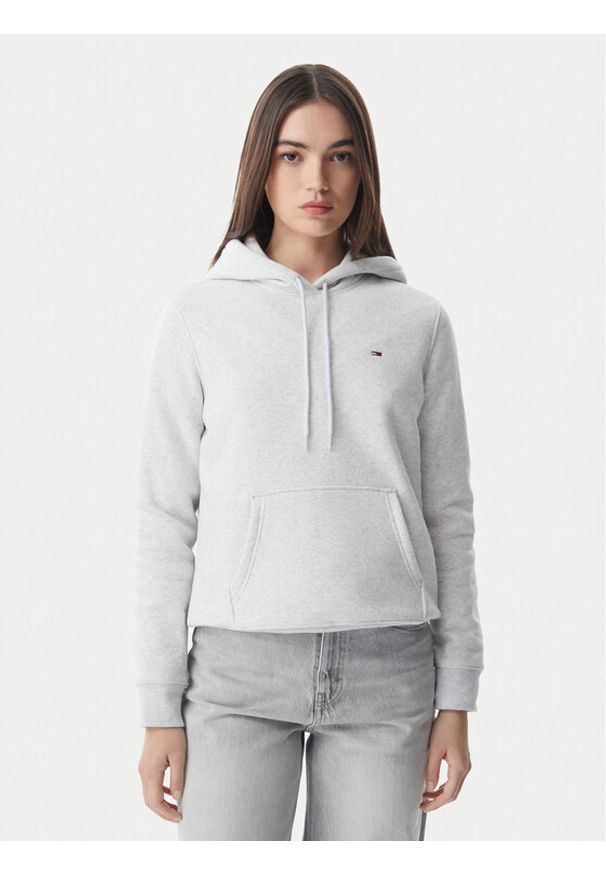 Tommy Jeans Bluza Flag DW0DW19958 Szary jasny Regular Fit. Kolor: szary. Materiał: bawełna