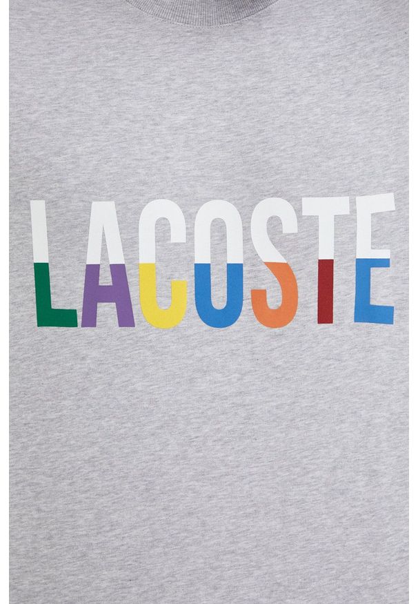 Lacoste bluza męska kolor szary melanżowa. Kolor: szary. Materiał: dzianina. Wzór: melanż