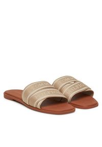 TOMMY HILFIGER - Tommy Hilfiger Klapki Webbing Mule FW0FW08421 Beżowy. Kolor: beżowy. Materiał: materiał #5