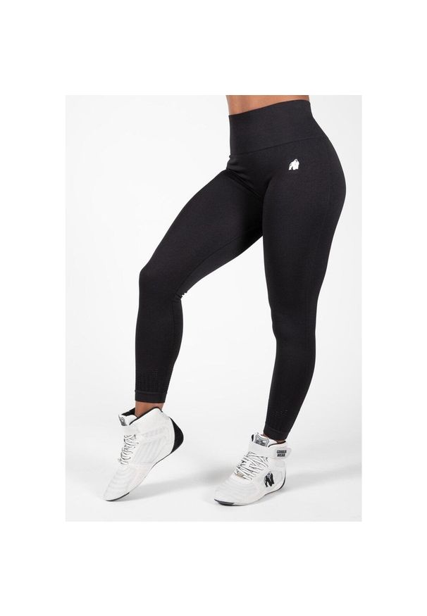 GORILLA WEAR - Legginsy sportowe damskie Neiro Bezszwowe. Kolor: czarny. Sport: fitness