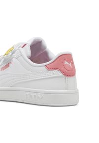 Puma - Dziecięce sneakersy PUMA Smash 3.0 Badges PUMA White Passionfruit Pink. Kolor: różowy, biały, wielokolorowy. Sport: bieganie