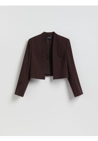 Reserved - Krótka marynarka - brązowy. Kolor: brązowy. Materiał: tkanina, wiskoza. Długość: krótkie #1