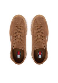 Tommy Jeans Sneakersy Platform Sneaker EN0EN03132 Brązowy. Kolor: brązowy. Materiał: skóra, zamsz. Obcas: na platformie #2