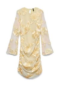 Vero Moda Sukienka koktajlowa Quinn 10348613 Żółty Regular Fit. Kolor: żółty. Materiał: syntetyk. Styl: wizytowy #3