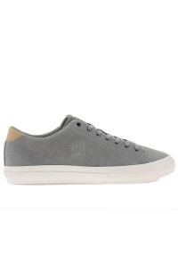 TOMMY HILFIGER - Buty Tommy Hilfiger Hi Vulc Street Low Suede FM0FM04590-PRT - szare. Okazja: na co dzień. Kolor: szary. Materiał: kauczuk, guma, poliester, skóra, zamsz. Szerokość cholewki: normalna