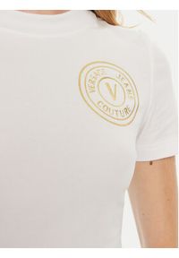 Versace Jeans Couture T-Shirt 77HAHT00 Biały Regular Fit. Kolor: biały. Materiał: bawełna #4