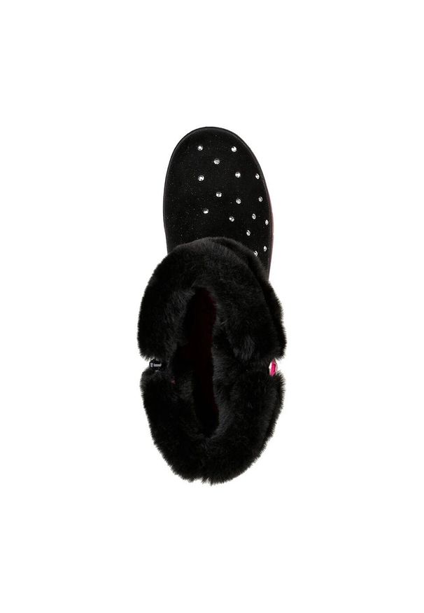 skechers - Buty zimowe dziewczęce, Skechers Glitzy Glam - Cozy Cuddlers. Kolor: czarny. Szerokość cholewki: normalna. Sezon: zima. Model: Skechers Sport. Sport: turystyka piesza