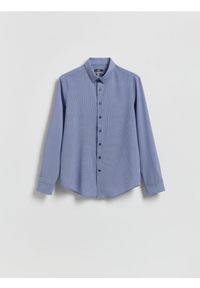 Reserved - Koszula slim fit - granatowy. Kolor: niebieski. Materiał: tkanina #1