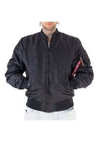 Alpha Industries - Kurtka Alpha industries MA-1 VF 59 Long 168100466 - szara. Okazja: na co dzień. Kolor: szary. Materiał: nylon. Styl: casual, vintage, retro