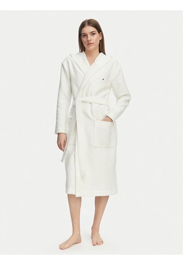 TOMMY HILFIGER - Tommy Hilfiger Szlafrok UW0UW06322 Kremowy. Kolor: kremowy. Materiał: bawełna
