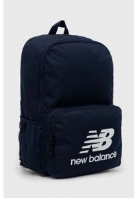 New Balance plecak kolor granatowy duży z nadrukiem. Kolor: niebieski. Wzór: nadruk #3