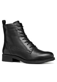 Geox Botki D Rawelle D566RA 000TU C9999 Czarny. Kolor: czarny. Materiał: skóra