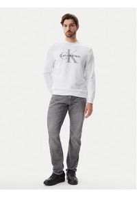 Calvin Klein Jeans Bluza LV040BM801 Biały Regular Fit. Kolor: biały. Materiał: bawełna