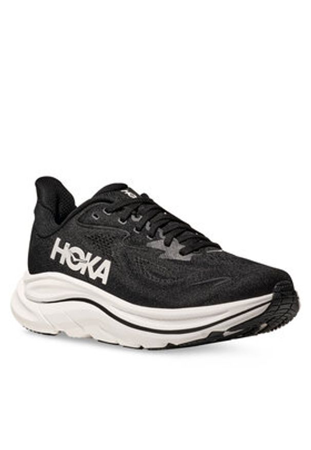 HOKA - Hoka Buty do biegania Clifton 10 Wide 1162050 Czarny. Kolor: czarny. Materiał: materiał