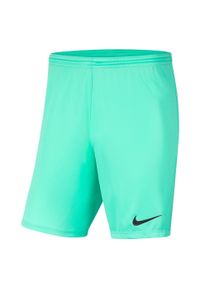 Spodnie piłkarskie męskie Nike Dry Park Iii. Kolor: zielony. Długość: krótkie. Sport: piłka nożna