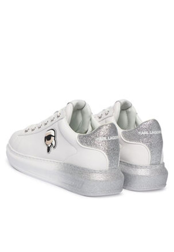Karl Lagerfeld - KARL LAGERFELD Sneakersy Kapri KL62530F Biały. Kolor: biały. Materiał: skóra
