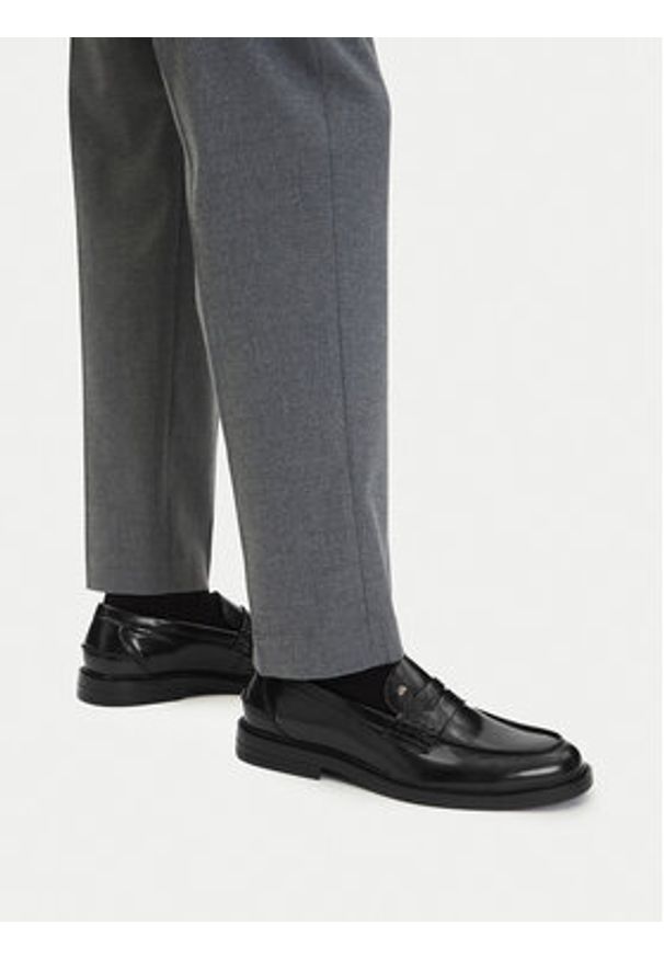 Gino Rossi - GINO ROSSI Mokasyny EO-PIETRO-01 125AM Czarny. Kolor: czarny. Materiał: skóra