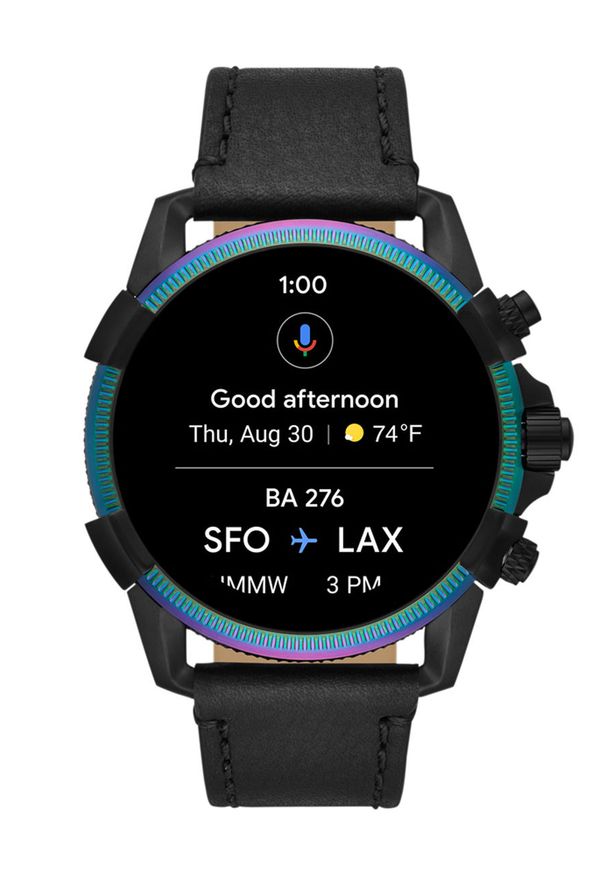 Diesel - Smartwatch DZT2013. Rodzaj zegarka: smartwatch. Kolor: czarny. Materiał: skóra