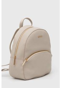 Liu Jo plecak damski kolor beżowy duży gładki. Kolor: beżowy. Wzór: gładki #2