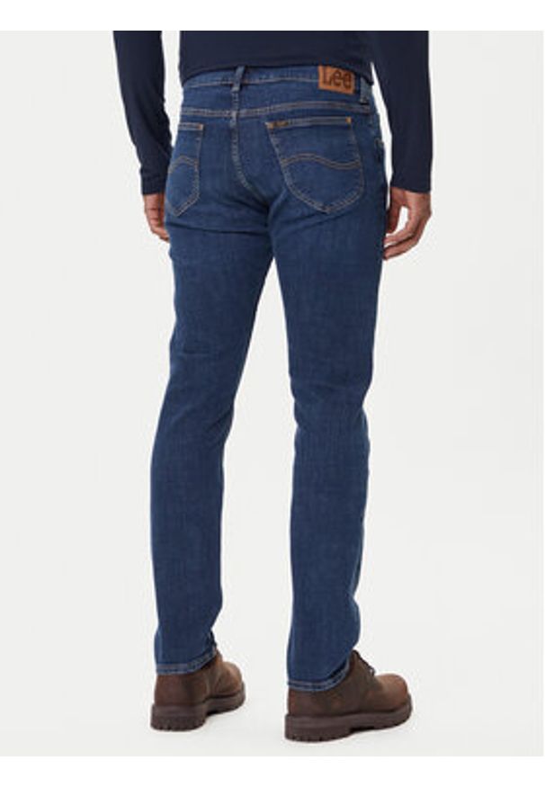 Lee Jeansy Rider 112360204 Granatowy Slim Fit. Kolor: niebieski