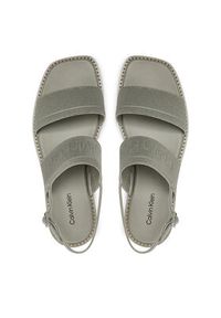 Calvin Klein Sandały Flat Sandal He HW0HW01990 Szary. Kolor: szary. Materiał: materiał #3