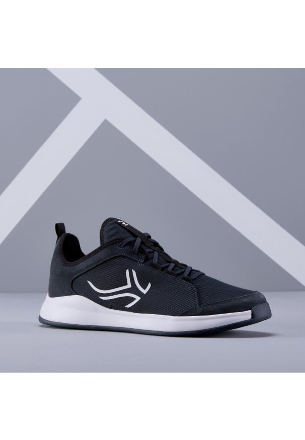 ARTENGO - Buty tenisowe męskie Artengo TS130 na każdą nawierzchnię. Kolor: czarny, szary, wielokolorowy. Materiał: tkanina, kauczuk, syntetyk, skóra. Szerokość cholewki: normalna. Sport: tenis