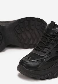 Born2be - Czarne Sneakersy na Grubej Podeszwie Jamarie. Kolor: czarny