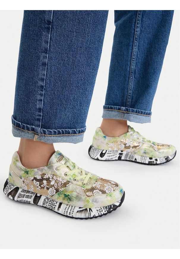 Laura Vita Sneakersy Burton 05 Kolorowy. Materiał: skóra. Wzór: kolorowy