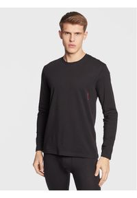 Hugo Longsleeve 50485298 Czarny Regular Fit. Kolor: czarny. Materiał: bawełna. Długość rękawa: długi rękaw