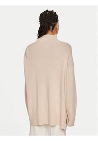 Kontatto Golf 3M0170 Écru Relaxed Fit. Typ kołnierza: golf. Kolor: kremowy. Materiał: syntetyk #5