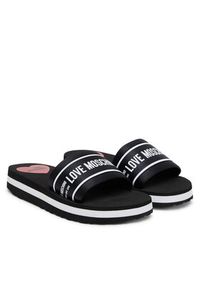 Love Moschino - LOVE MOSCHINO Klapki JA28334G0MIX6000 Czarny. Kolor: czarny. Materiał: materiał #5