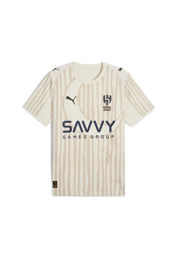Puma - Męska koszulka KIDSUPER × AL-HILAL SFC PUMA Alpine Snow Club Navy White Blue. Kolor: biały, niebieski, wielokolorowy