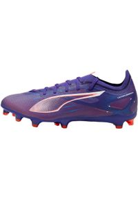 Puma - Męskie Buty Piłkarskie Ultra 5 Match Firm Ground. Kolor: fioletowy. Sport: piłka nożna