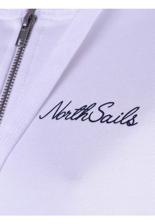 North Sails Bluza | 90 2269 000 | Hooded Full Zip W/Graphic | Kobieta | Biały. Okazja: na co dzień. Typ kołnierza: kaptur. Kolor: biały. Materiał: bawełna. Wzór: nadruk. Styl: casual