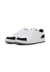 Puma - Sneakersy unisex Court Classico Sport PUMA White Black. Kolor: biały, wielokolorowy, czarny. Materiał: zamsz