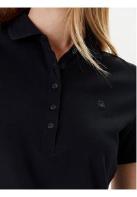 United Colors of Benetton - United Colors Of Benetton Polo 3TQJD300W Czarny Slim Fit. Typ kołnierza: polo. Kolor: czarny. Materiał: bawełna #4