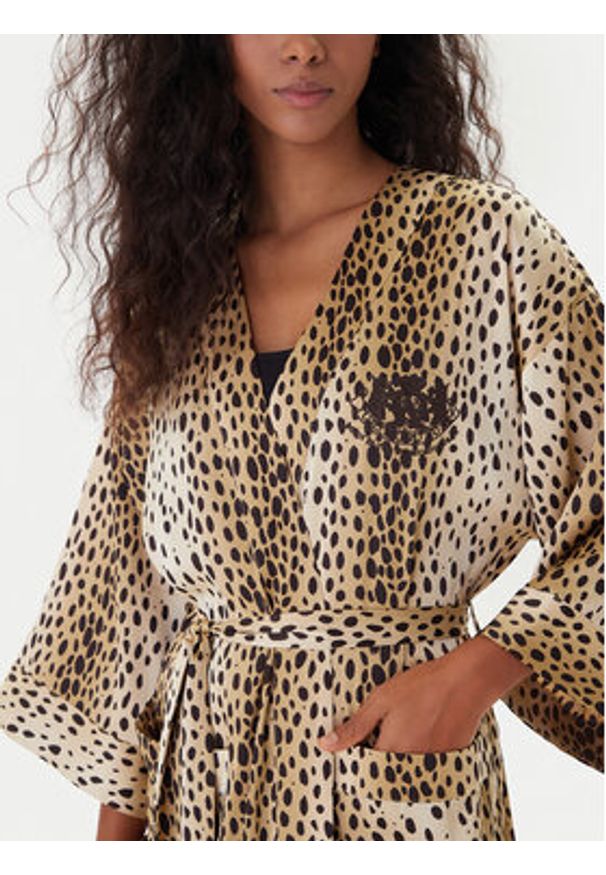 Juicy Couture Szlafrok JCLRB225506 Beżowy. Kolor: beżowy. Materiał: syntetyk