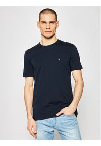 Calvin Klein T-Shirt Logo Embroidery K10K104061 Granatowy Regular Fit. Kolor: niebieski. Materiał: bawełna